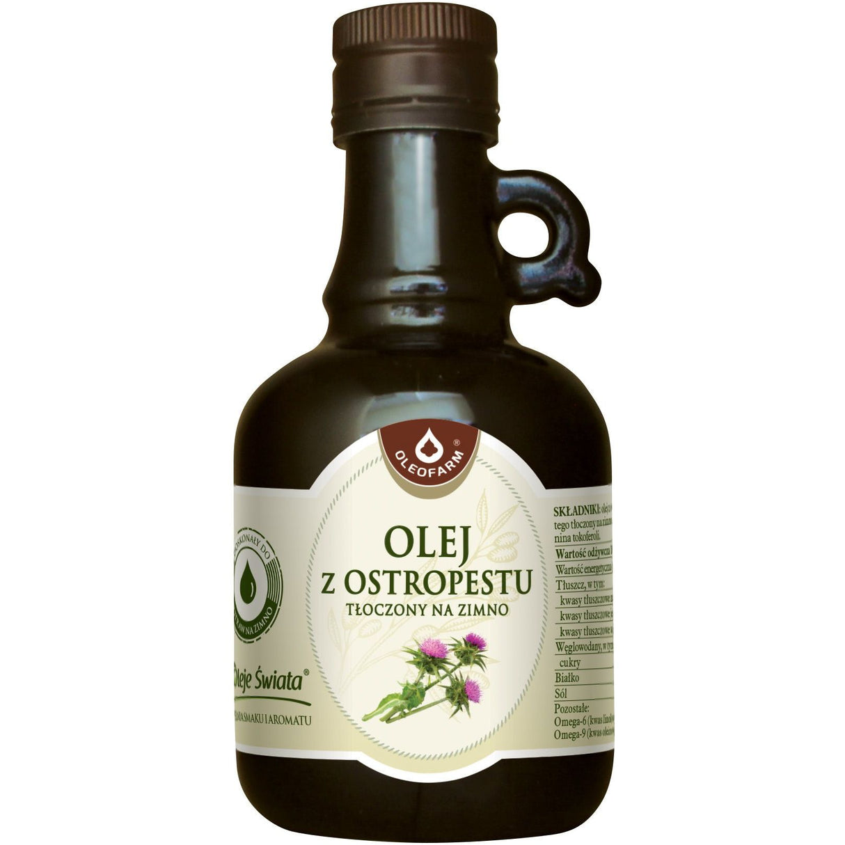 Oleofarm Olej z ostropestu tłoczony na zimno 250 ml - Sklep Witaminki.pl