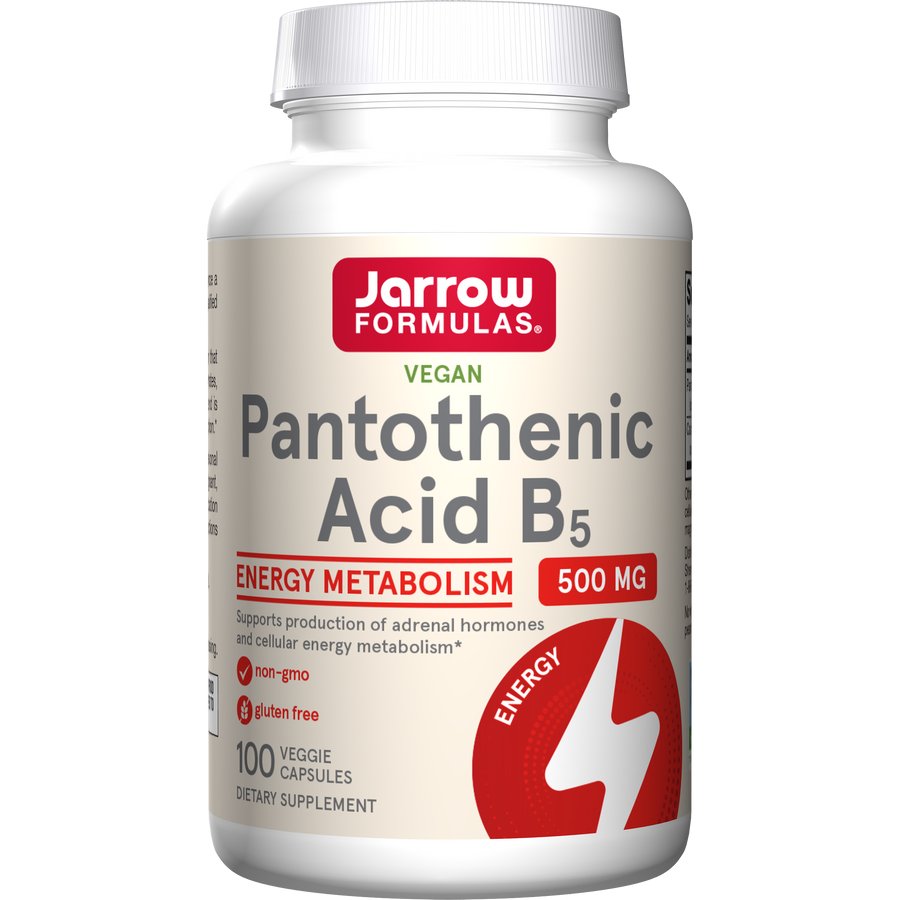 Witamina B5 - Kwas pantotenowy Jarrow Formulas Pantothenic Acid B5 500 mg 100 caps - Sklep Witaminki.pl