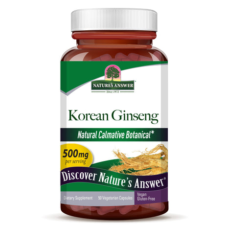 Żeń - Szeń Koreański Nature's Answer Korean Ginseng 50 kapsułek - Sklep Witaminki.pl
