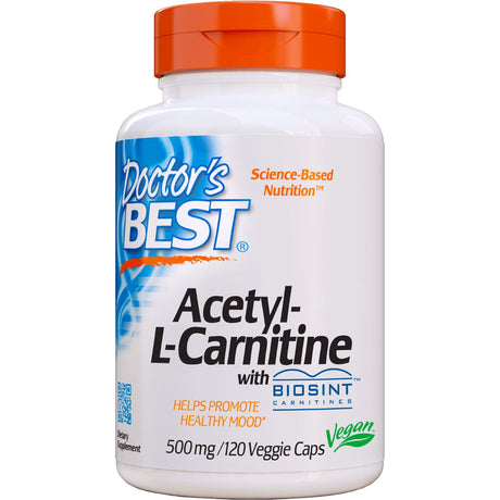 Acetyl L-Karnityna Doctor's BEST Acetyl L-Carnitine with Biosint Carnitines 500 mg 120 vcaps - Sklep Witaminki.pl