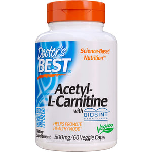 Acetyl L-Karnityna Doctor's BEST Acetyl L-Carnitine with Biosint Carnitines 500 mg 60 vcaps - Sklep Witaminki.pl
