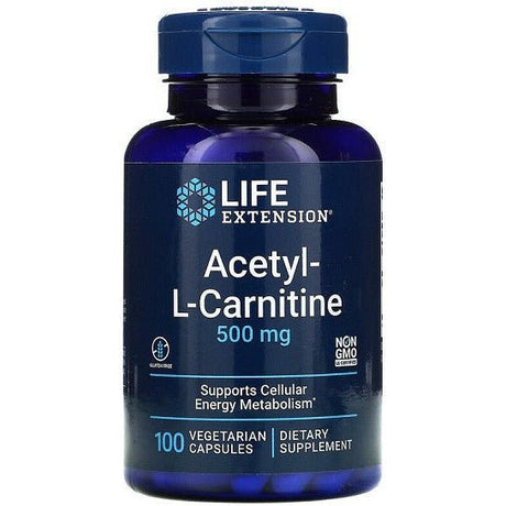 Acetyl L-Karnityna Life Extension Acetyl-L-Carnitine 500 mg 100 vcaps - Sklep Witaminki.pl