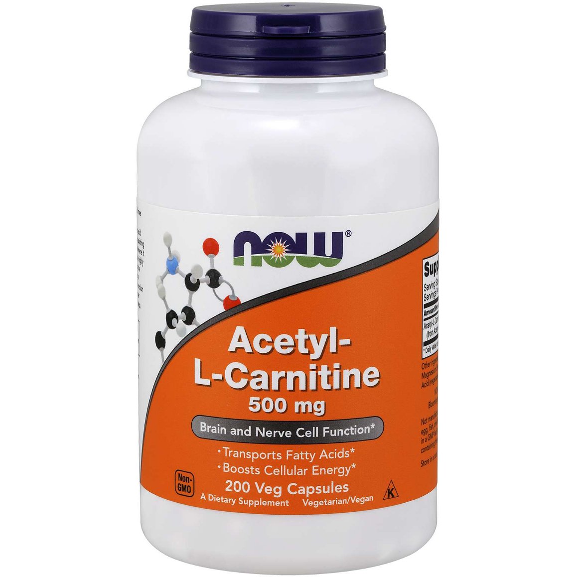 Acetyl L-Karnityna NOW Foods Acetyl-L-Carnitine 500 mg 200 vcaps - Sklep Witaminki.pl