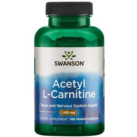 Acetyl L-Karnityna Swanson Acetyl L-Carnitine 500 mg 100 vcaps - Sklep Witaminki.pl