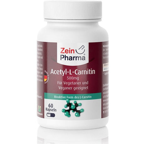 Acetyl L-Karnityna Zein Pharma Acetyl-L-Carnitine 500mg 60 caps - Sklep Witaminki.pl
