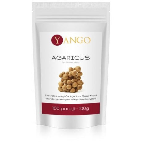 Agaricus Blazei Yango Agaricus ekstrakt 40% polisacharydów 100 g - Sklep Witaminki.pl