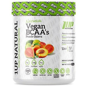 Aminokwasy BCAA 1Up Nutrition Natural Vegan BCAA + Glutamine Peach Guava 270 g - Sklep Witaminki.pl