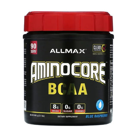 Aminokwasy BCAA AllMax Nutrition Aminocore BCAA Blue Raspberry 945 g - Sklep Witaminki.pl