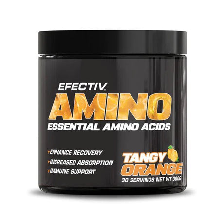 Aminokwasy EAA Efectiv Nutrition Amino Tangy Orange 300 g - Sklep Witaminki.pl