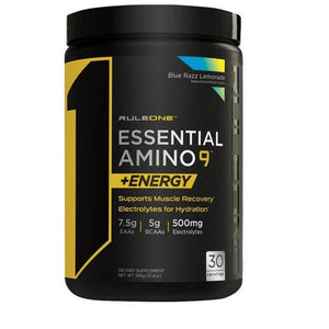 Aminokwasy EAA Rule One Essential Amino 9 + Energy Blue Razz Lemonade 345 g - Sklep Witaminki.pl