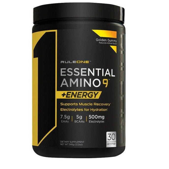 Aminokwasy EAA Rule One Essential Amino 9 + Energy Golden Gummy 345 g - Sklep Witaminki.pl