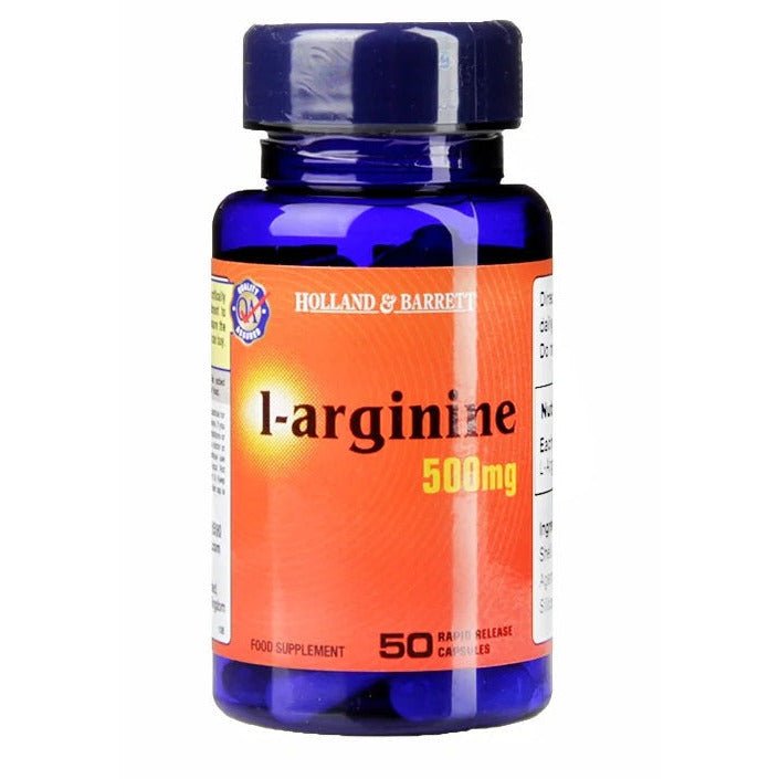 Arginina Holland & Barrett L-Arginine 500mg 50 caps - Sklep Witaminki.pl