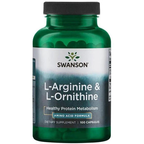 Arginina + Ornityna Swanson L-Arginine & L-Ornithine 100 caps - Sklep Witaminki.pl