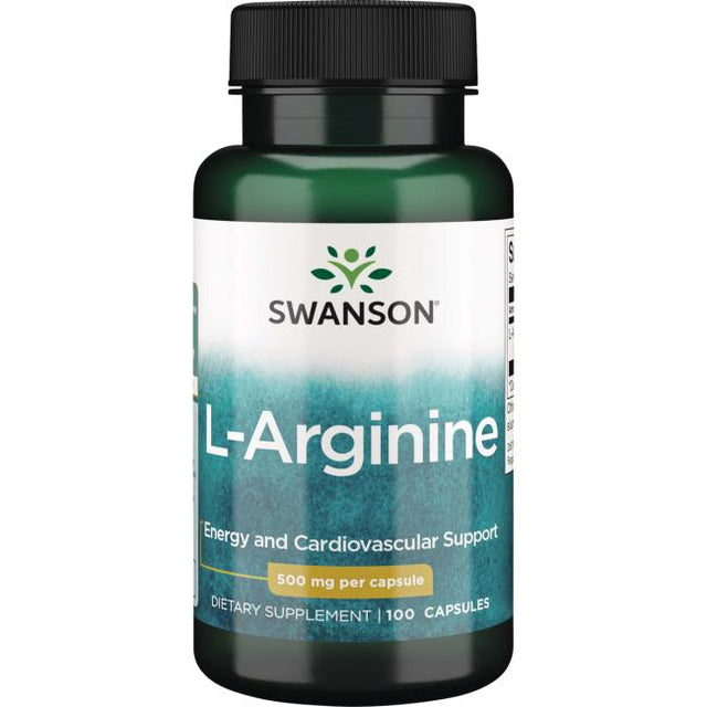 Arginina Swanson L-Arginine 500 mg 100 caps - Sklep Witaminki.pl