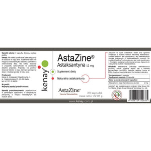 Astaksantyna Kenay AstaZine Astaksantyna 12 mg 30 caps - Sklep Witaminki.pl