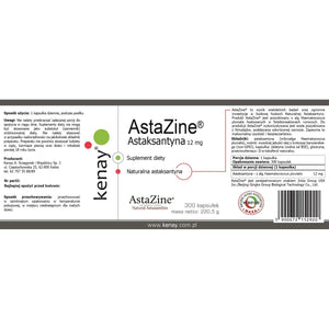 Astaksantyna Kenay AstaZine Astaksantyna 12 mg 300 caps - Sklep Witaminki.pl