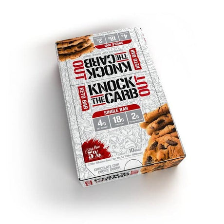 Baton proteinowy 5% Nutrition Knock The Carb Out 10 bars Chocolate Chip Cookie Dough - Sklep Witaminki.pl