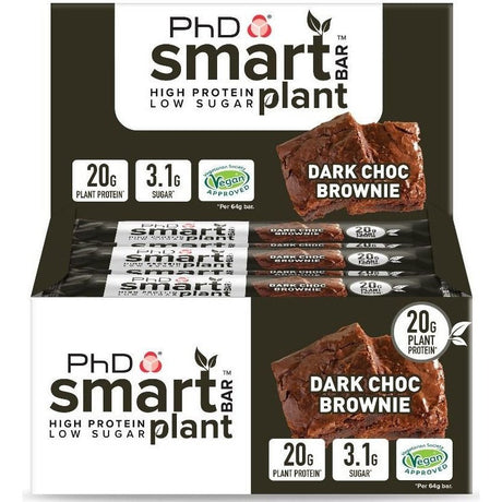 Baton proteinowy PhD Smart Bar Plant, Dark Choc Brownie - 12 bars Dark Choc Brownie 12 bars - Sklep Witaminki.pl