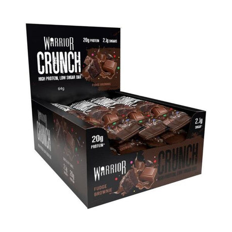 Baton proteinowy Warrior Crunch Bar Fudge Brownie 12 bars - Sklep Witaminki.pl