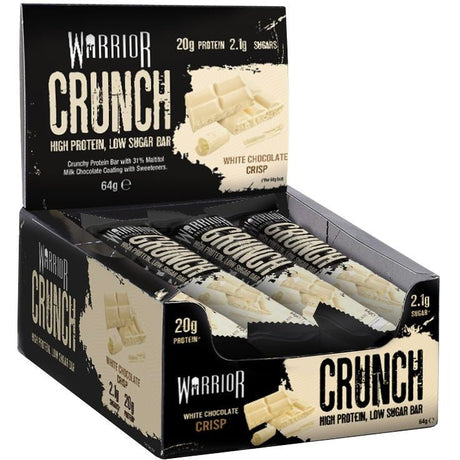 Baton proteinowy Warrior Crunch Bar White Chocolate Crisp 12 bars - Sklep Witaminki.pl