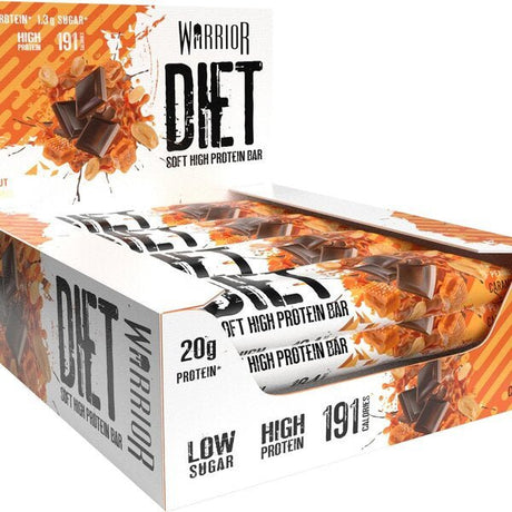 Baton proteinowy Warrior Diet Protein Bar Peanut Caramel 12 x 55 g - Sklep Witaminki.pl