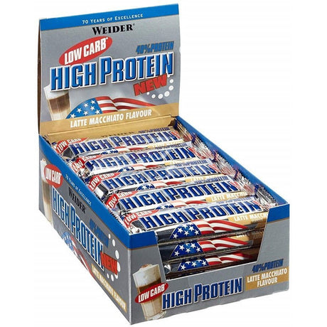 Baton proteinowy Weider 40% Low Carb High Protein Bar Chocolate 24 bars x 50 g - Sklep Witaminki.pl