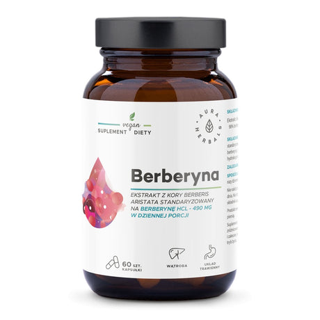 Berberyna Aura Herbals Berberyna 500 mg 60 caps - Sklep Witaminki.pl