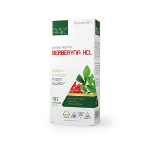 Berberyna Medica Herbs Berberyna HCL 40 caps - Sklep Witaminki.pl