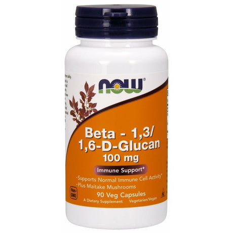 Beta-Glukan NOW Foods Beta 1.3/1.6-D-Glucan 100 mg 90 vcaps - Sklep Witaminki.pl