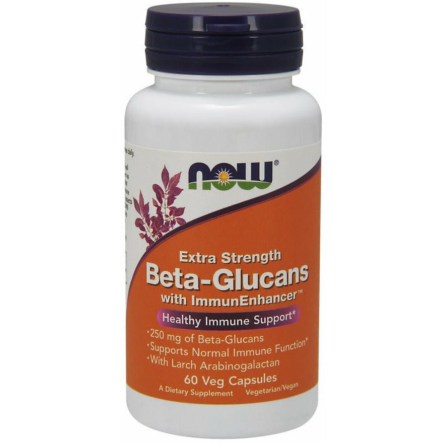 Beta-Glukan NOW Foods Beta-Glucans with ImmunEnhancer Extra Strength 60 vcaps - Sklep Witaminki.pl