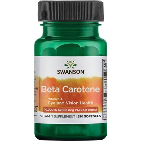 Beta Karoten Swanson Beta-Carotene (Vitamin A) 10 000 IU 250 softgels - Sklep Witaminki.pl