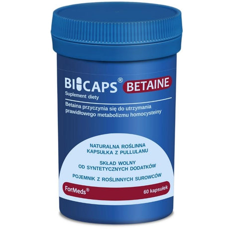 Betaina ForMeds Bicaps Betaine Betaina HCI 660mg 60 caps - Sklep Witaminki.pl