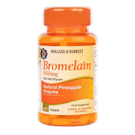Bromelaina Holland & Barrett Bromelaina 500 mg 60 tabs - Sklep Witaminki.pl