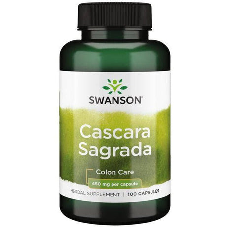 Cascara Sagrada Swanson Cascara Sagrada 450 mg 100 caps - Sklep Witaminki.pl