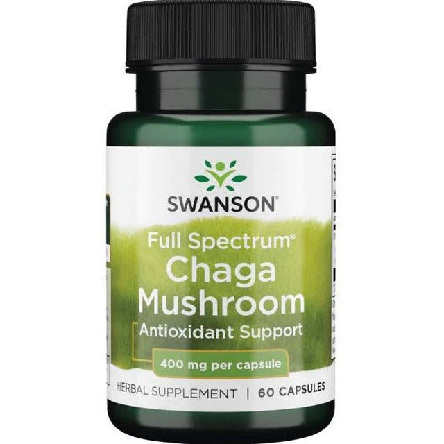 Chaga Swanson Full Spectrum Chaga Mushroom 400 mg 60 caps - Sklep Witaminki.pl