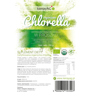 Chlorella Kenay Chlorella Organiczna w proszku 200 g - Sklep Witaminki.pl