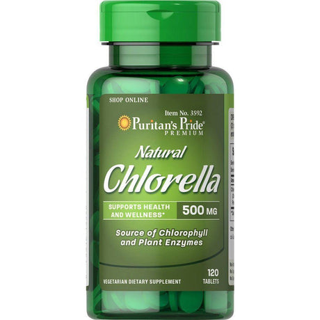 Chlorella Puritan's Pride Chlorella 500 mg 120 tabs - Sklep Witaminki.pl