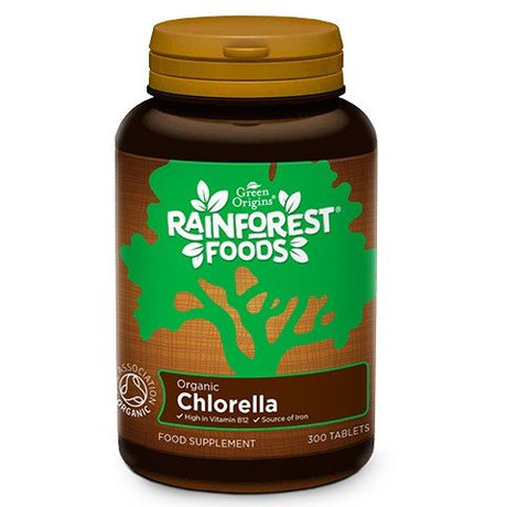Chlorella Rainforest Foods Organic Chlorella 500 mg 300 tabs - Sklep Witaminki.pl