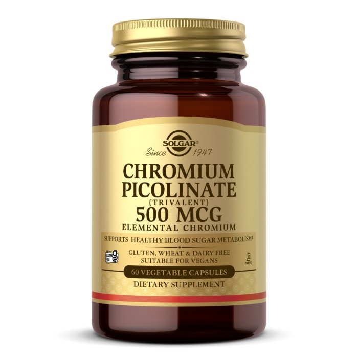 Chrom Solgar Chromium Picolinate 500 mcg 60 vcaps - Sklep Witaminki.pl