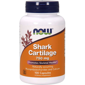 Chrząstka Rekina NOW Foods Shark Cartilage 750 mg 100 caps - Sklep Witaminki.pl