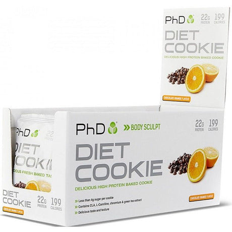Ciastko proteinowe PhD Diet Cookie Chocolate Orange 12 cookies - Sklep Witaminki.pl