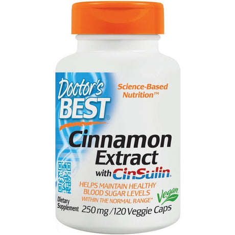 Cynamon Doctor's BEST Cinnamon Extract with CinSulin 250 mg 120 vcaps - Sklep Witaminki.pl