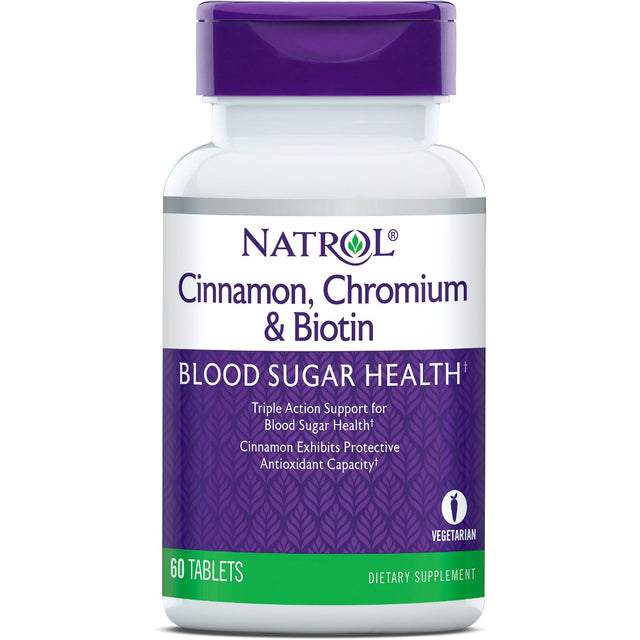 Cynamon Natrol Cinnamon Chromium & Biotin 60 tabs - Sklep Witaminki.pl