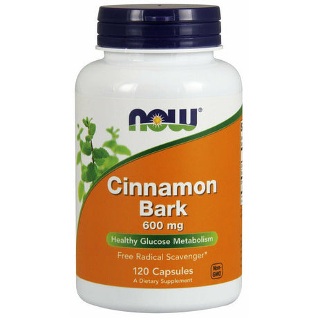 Cynamon NOW Foods Cinnamon Bark 600 mg 120 caps - Sklep Witaminki.pl