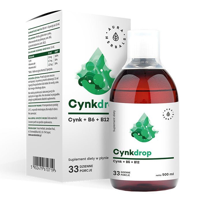 Cynk Aura Herbals Cynkdrop 500 ml - Sklep Witaminki.pl