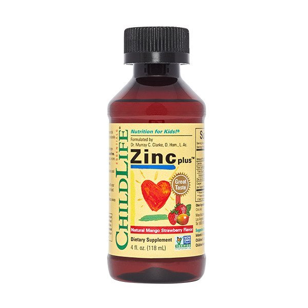 Cynk dla Dzieci Child Life Zinc Plus Natural Mango Strawberry 118 ml - Sklep Witaminki.pl