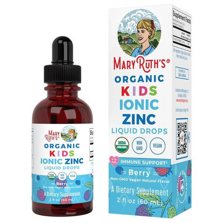 Cynk dla Dzieci MaryRuth Organics Organic Kids Ionic Zinc Liquid Drops Berry 60 ml - Sklep Witaminki.pl