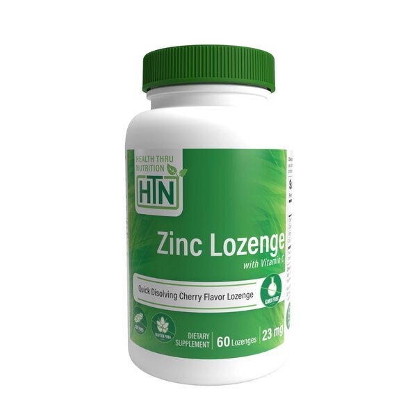 Cynk Health Thru Nutrition Zinc Lozenge with Vitamin C Cherry 60 lozenges - Sklep Witaminki.pl