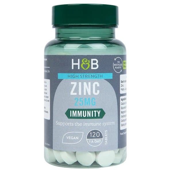 Cynk Holland & Barrett High Strength Zinc 25mg 120 tabs - Sklep Witaminki.pl