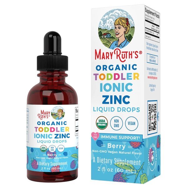 Cynk MaryRuth Organics Organic Toddler Ionic Zinc Liquid Drops Berry 60 ml - Sklep Witaminki.pl